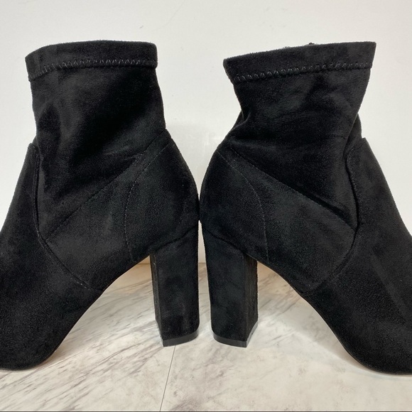 Catherine Malandrino Faux Suede Black Pointed Toe Bootie 9 - Picture 7 of 12